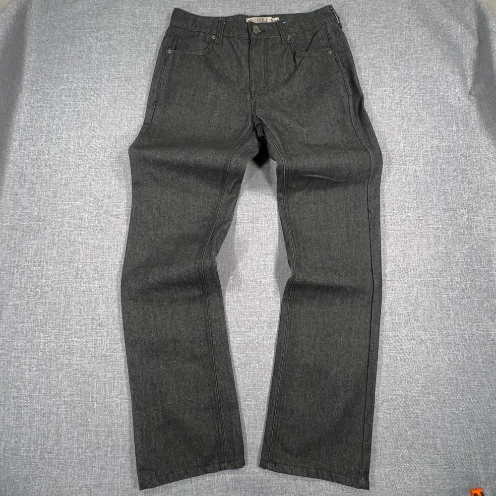 Vintage Y2K Noiz Premium Jeans Mens 34x34 (Fits as 32x33) Dark Gray Straight Leg